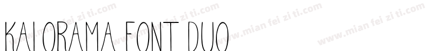 Kalorama Font Duo字体转换